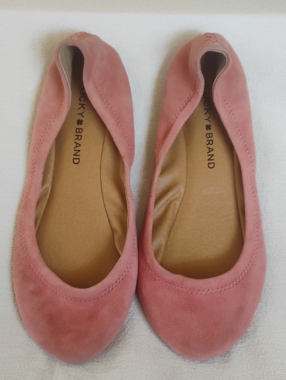 Lucky Brand Dusty Pink Suede Echo Ballet Flats Sz 7.5